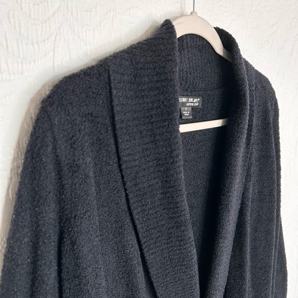 Barefoot Dreams Cardigan Cozy Chic Lite Circle Cardi Black Size Small - Picture 8 of 16